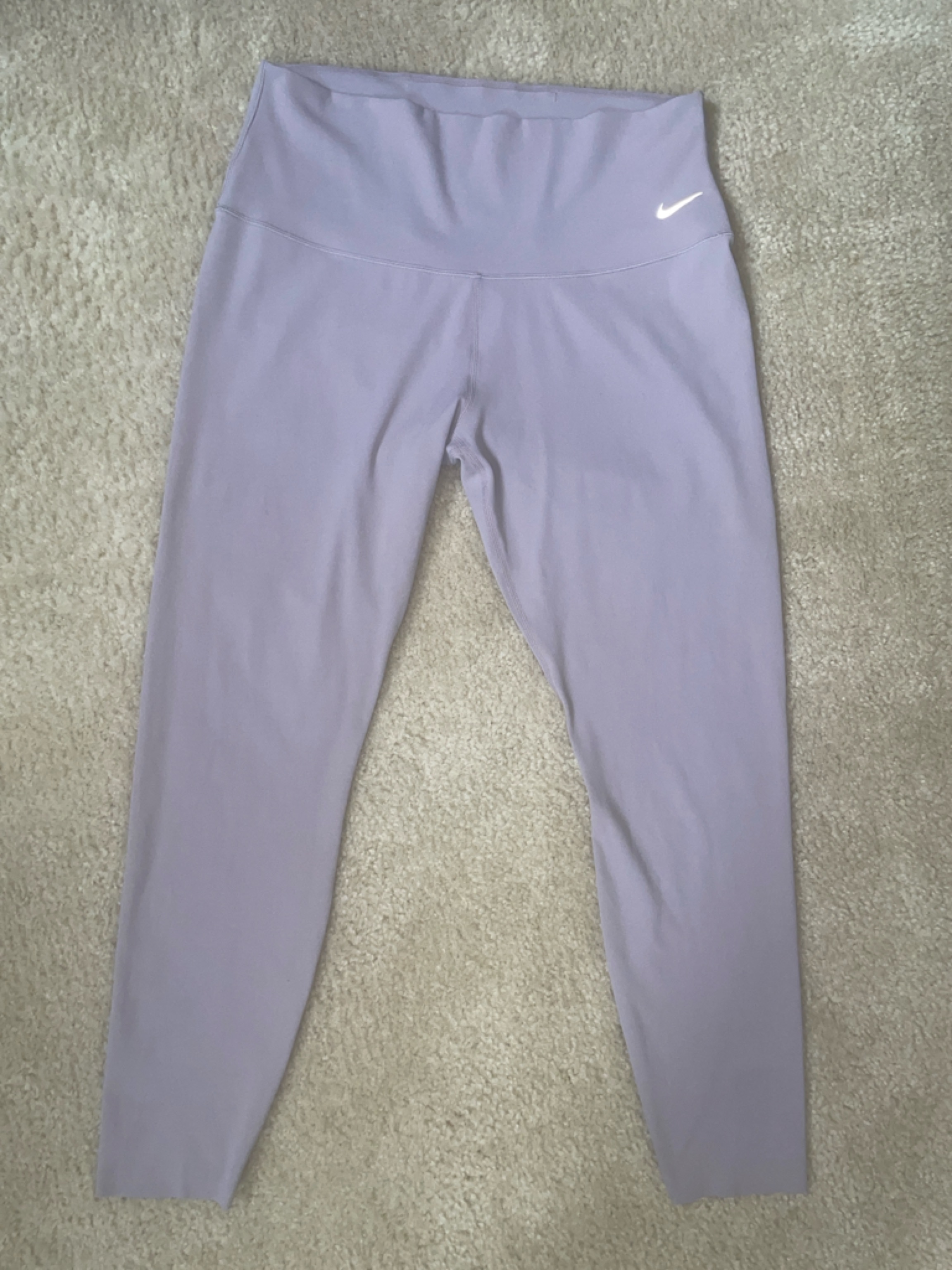 Nike Women Zenvy Gentle-Support High-Waisted 7/8 Leggings Light Purple L Large